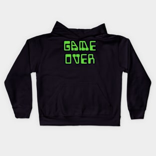 Game Over Green Text Kids Hoodie